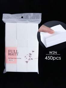 300pcs Lint-Free Nail Cleaning Wet Wipes, Makeup Remover Pad Pads, White Nail Polish Remover Tissues, DIY Manicure Salon Nail Art Tools