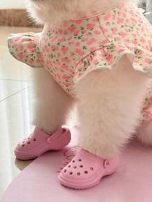 2pcs/1pair Mini Porous Shoes Classic Design Cats And Dogs Pet Photography Accessories Cute And Funny Small Pet Toys Puppy Shoes Cartoon Accessories Cute Mini Shoes Very Cute Puppy Shoes