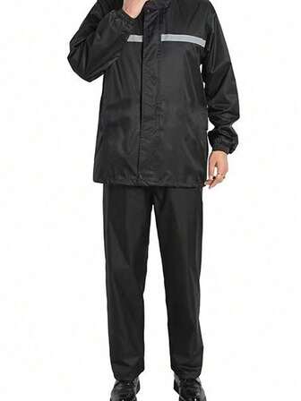 High Quality Rain Jacket, Fashionable Rain Jacket, Thickened Rain Jacket, Full Body Rain Jacket, Waterproof Windproof Rain Jacket, Men's Rain Jacket, Multi-Functional Rain Jacket, Outdoor Activity Rainwear, Cycling, Travel, Climbing Rain Jacket, Waterproof Plus Size Rain Jacket, Black Rain Jacket, Adult Travel Fashion Rain Jacket, Outdoor Thickened Raincoat, Rainwear