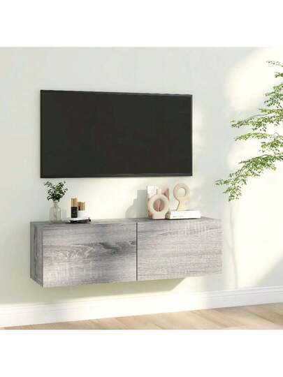 VidaXL TV Wand Unit 100x30x30 Cm Processed Wood Grijs Sonoma Oak