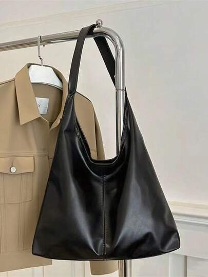 2025 modischer einfarbiger Pendler-Shopper, minimalistisches Nischendesign Unterarmtasche, stilvolle Schultertasche mit großer Kapazität