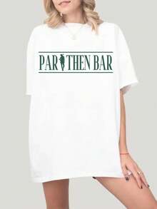 1 pieza Camiseta de Golf Par Then Bar, Camiseta de Golf para Mujer, Ropa de Golf, para Viajes de Chicas y Despedidas de Soltera, 180g Algodón 100% - Blanco 4 - Ver 6