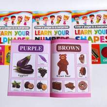4pcs Children's Learning Book - Enlightenment - Learning Knowledge - Alphabet, Numbers, Shapes, Colors
