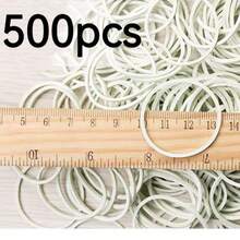 100/200/300/500根装 白色32毫米弹性橡皮筋，柔韧耐用，适用于整理和捆扎家居用品、笔、弹弓、账单、银行文件、办公用品等。 - 白色 - 查看 9