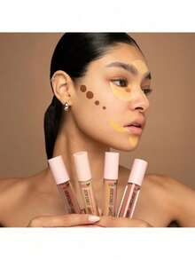 Corrector Liquido PINK UP Liquid Concealer Corrector de Maquillaje Liquido Pink Up Corrector de Cobertura completa Mate Like Magic 12HR, Alta Cobertura. 8 Tonos; Pale, Beige, Medium, Tan, Lila, Green, Yellow, Orange. Buen Fin. - Tono "700 Yellow" - Ver 5