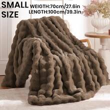 1pc Solid Color Plush Blanket, Available In Multiple Colors, Soft & Warm Faux Fur Luxury Style Throw Blanket, Suitable For Living Room, Bedroom, Sofa And More, Fluffy Long Pile Blanket, Soft & Cozy Sofa Throw, Autumn Decor, Room Decor, Back To School, Study Supplies