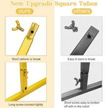 Soporte de arco de metal dorado - Marco estable con diseño de arco (2 m, 2,2 m), soporte de arco grande para fondo de boda, marco de fondo de arco, decoración para boda, cumpleaños, despedida de soltera, banquete y Día de San Valentín. El resistente soporte de decoración para ceremonias es adecuado para cualquier celebración - 6 pies - Ver 6