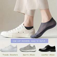 ¡Recomendado 7 pares de calcetines invisibles ultra cómodos para hombres de NCDATE - Ligeros, transpirables, de malla, suaves y elásticos - Lavables a máquina, colores sólidos para oficina, uso casual y al aire libre - Regalo perfecto para hombres, familia y amigos, calcetines lindos, calcetines de oficina, diseño de calcetines elegante, calcetines de tela suave! - Siete pares negros - Ver 6