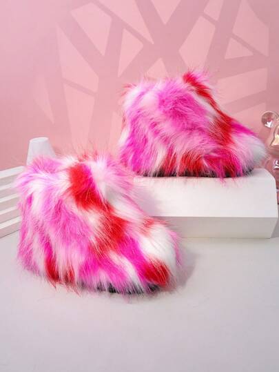 Children's Snow Boots, Thick Sole Warm Lined Ankle Boots For Toddler/Little Kids, Unisex