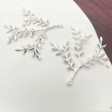 1/5 件铜镀金树枝吊坠底座，DIY 包裹和嵌入天然石、水晶、珍珠吊坠