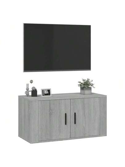 VidaXL TV Wand Unit 80x34.5x40 Cm Grijs Sonoma Oak view 4