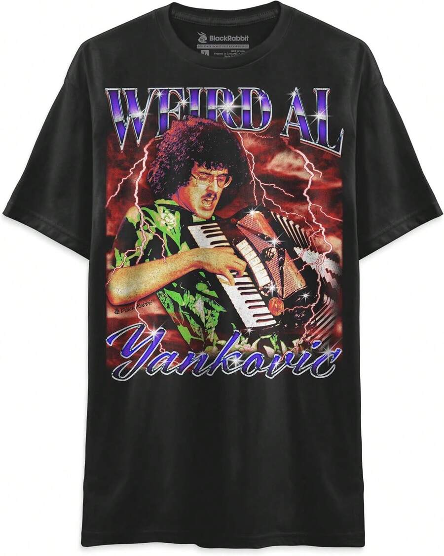 Weird Al Yankovic Retro Vintage Unisex Classic T-Shirt - 黑色 - 查看 1