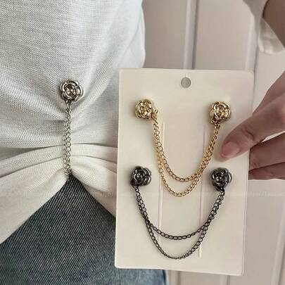 3pcs Camellia T-Shirt Style Short Dress With Adjustable Waist And Sleeve, Length Adjustment Buckle, Casual Summer Dress, Casual Attire, Casual Wear, Casual Style