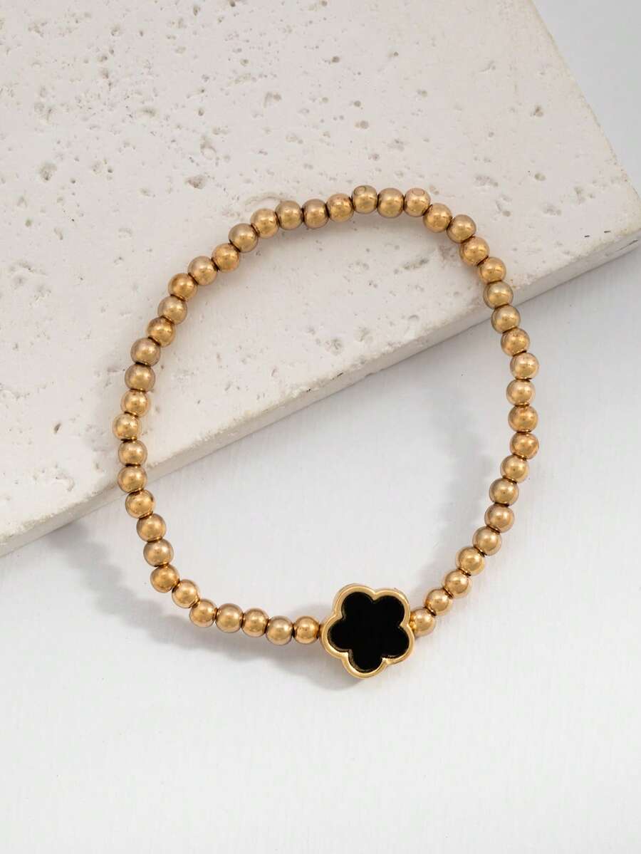 1 pièce Bracelet floral minimaliste, style esthétique, populaire en Europe et en Amérique - B - Voir 1