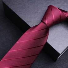 8cm Striped Necktie, Fashion Business Casual Formal Tie, Suitable For Groom Wedding