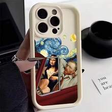 Art Aesthetic David Mona Lisa Handyhülle für iPhone 15 13 14 Pro Max XS XR 12 11 Pro 13 7 8 Plus SE2 Weiche Silikon Weiße Hülle