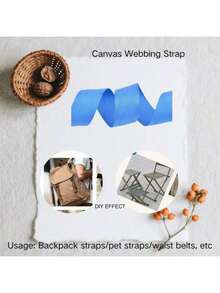 1pc 2yards Webbing Strap Canvas Polyester Ribbon For Knapsack Strapping Bags Crafts DIY For Christmas Decoration