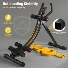 GIKPAL Ab Workout Equipment, Ab Machine For Home Gym, Height Adjustable Ab Trainer, Foldable Fitness Equipment, Abdominal Trainers Ab Workout Machine - màu đen - Xem 6