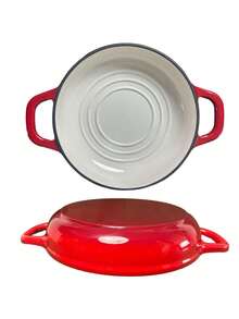 1pc 9.45-Inch Enameled Cast Iron Dutch Oven - Round Enamel Cast Iron Baking Pan With Lid, Ideal For Sourdough Bread & Homemade Bakes (Bread, Desserts, Pastries) - Multicolor - View 10