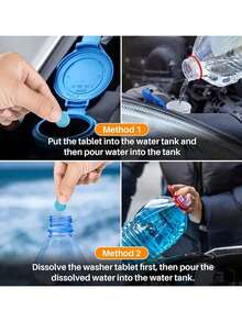 50片装 浓缩型挡风玻璃驱雨泡腾片，适合多季节车内和居家使用 - 彩色 - 查看 10