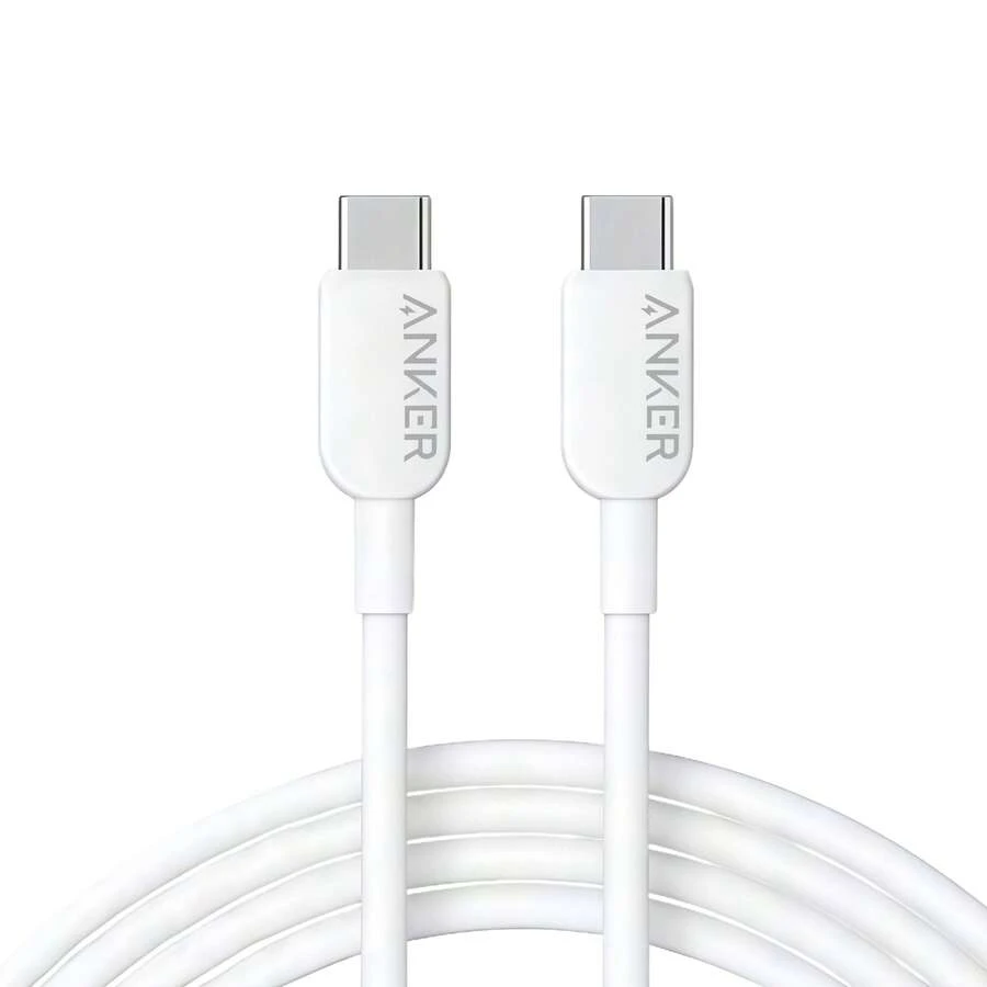anker 60W Super Fast Charging Cable A81E2 USB-C To USB-C, PD Fast Charging, High-Efficiency Charging, Compatible With Multiple Phone Models, Durable And Reliable - White - View 1