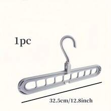 Space-Saving 9-Hole Clothes Hanger - Durable, Foldable Design For Efficient Storage Of Shirts, Pants, Bags & More - Ideal For Dorms & Bedrooms, Clothes Organizer Storage,Drying Clothes Rack, Magic Pant Rack