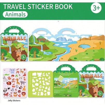 Reusable Sticker Book For Youngsters, Washable Stickers For Youngsters, Jelly Sticker Book, Birthday And House Party, Group Activity, Art Class Or Oth