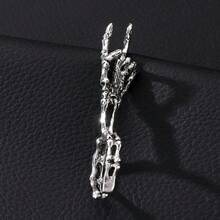1pc Halloween Skull Cigarette Holder Finger Ring Smoking Pipe Clip, Finger Cigarette Holder - Skull Ring - View 7
