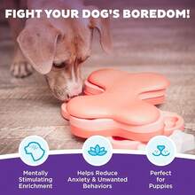 EWAJFBVOutward Hound Wobble Bowl Dog Game -Interactive Slow Feeder Bowl Dog Game - 小狗龍捲風(橙色和棕褐色) - 查看 2