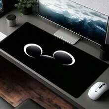 1pcs Mouse Pad Computer Keyboard Pad Desk Mat Natural Rubber Non-Slip Office Mouse Pad Desk Accessories,Modern Minimalist Black & White Iconic Mouse Ear Silhouette Gaming Mouse Pad - Smooth Precision Tracking Surface, Anti-Slip Rubber Base, Durable Stitched Edges, Waterproof & Easy Clean Design - Ideal For Office Workstation, PC Gaming Setup, Home Desk, Laptop Accessory - Perfect Aesthetic Gift For Students, Professionals, Gamers, Colleagues & Friends.For Work, Games, Office, Home