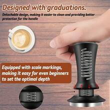 4/7pcs Coffee Tools Set, Coffee Tamper With Adjustable Scale, Press-Style Powder Distributor, Round Mat, Coffee Powder Needle, Coffee Powder Ring, Professional Office & Home Coffee Tools Kit - Multicolor - View 7