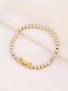 1 件 4 毫米不锈钢网球链手链女式嘻哈男式水晶锆石手链珠宝 - 手鍊 - 查看 8