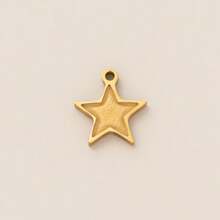 1 pieza Moda Acero Inoxidable Dorado Serie Sol Luna Sol Luna Arcoíris Sol Sonriente Estrella Colgante, Adecuado para DIY Collares Creativos, Pulseras, Pendientes, Cadenas de Bolso, Llaveros, Chapado en Oro de 18K, Impermeable y a Prueba de Sudor, Adecuado para Uso Diario de Ocio