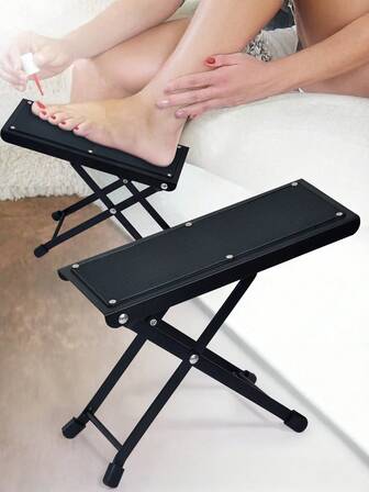 1PC Pedicure Tripod Foot Massage Beauty Tripod Non-Slip Rubber Toenail Care Stand Adjustable Foot Pedal Home Pedicure Peicure Tripod Metal Footstool Adjustable Folding Stand Pedal
