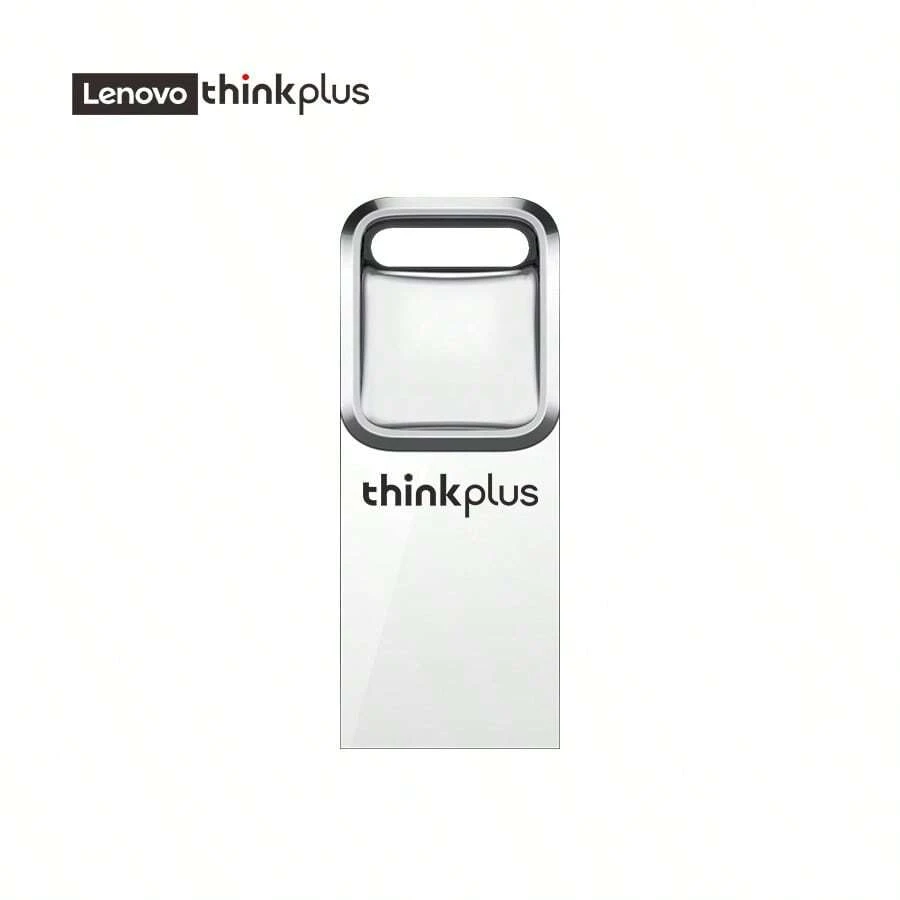 Lenovo TU201 USB Flash Drive, All-Metal Waterproof USB 2.0 Flash Drive, Simple, Classic, Compact, Easy To Carry, Pearl Nickel - Pearl Nickel - View 1