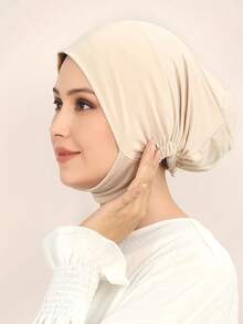 1 件/2 件女式氨纶颈部保暖头带，高弹性围巾帽，时尚纯色无檐小便帽，适合日常佩戴 - 彩色 - 查看 25