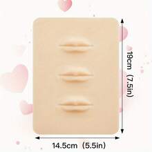 1 Full Face & 3/5 Lips Silicone Tattoo Practice Skin, Realistic Texture For Tattoo Training And Lip Pigmentation Practice, Suitable For Beginners And Artists, Valentine's Day, Tattoo Supplies, Holiday Season Training Tools, Temporary Tattoo - Multicolor - View 6
