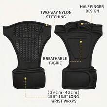 1 par de guantes de fitness de 4 dedos, equipo de entrenamiento de fuerza, guantes especializados para levantamiento de pesas