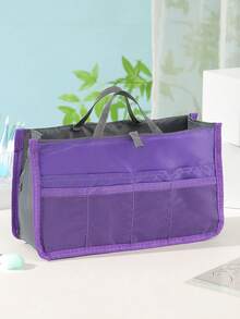 New Multi Functional Double Layer Zipper Bag With Convenient Travel And Large Capacity Divided Storage Bag, Handheld Lightweight And Large Capacity Makeup Bag, Double Zipper Thickened Toilet Bag, Multi Functional Data Cable Storage Bag, Sorting And Divided Storage Bag