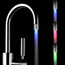 1pc Gradient LED Faucet Light, Color Changing Water Stream, Plastic Material, Fixed LED Tap For Kitchen & Bathroom Sink Ideal For Christmas, New Year Decoration, Valentine'S Gift