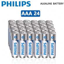 PHILIPS 80/32/24 AAA Disposable Alkaline Batteries 1.5V Durable And Suitable For Keyboards, Wireless Mice, Drones, Alarm Clocks, Doorbells, Remote Controls, Razors, Car Keys [Disposable Batteries Are Not Rechargeable]