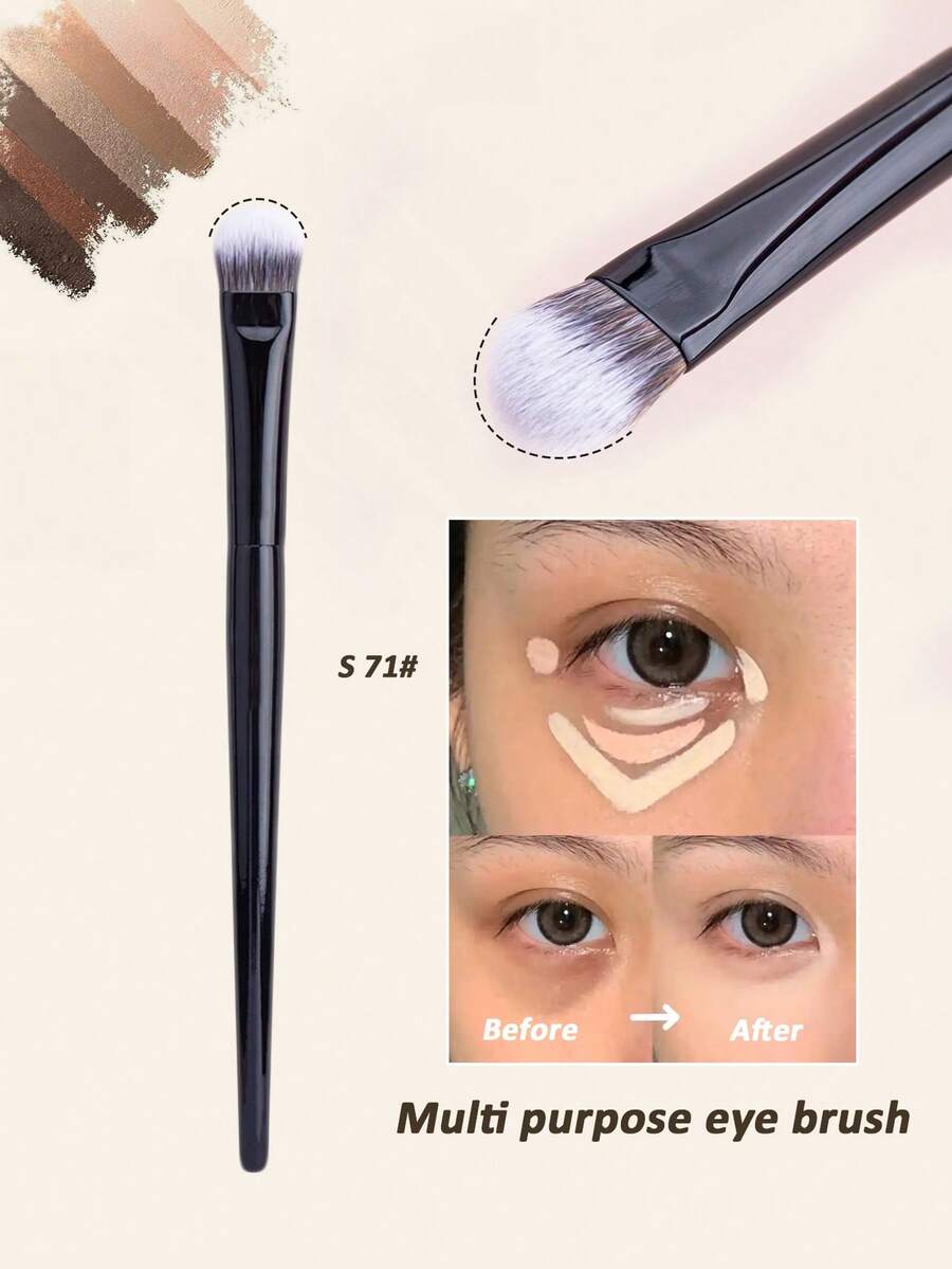 1pc Angled Concealer Brush, Professional Concealer Makeup Brush For Liquid Cream Concealer Coverage