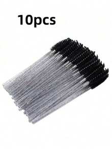 50/100 件一次性黑色睫毛刷睫毛膏棒睫毛眉毛刷迷你化妆刷 - 黑色 - 查看 13