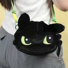 Universal Pictures [官方授权] 驯龙高手系列 - 可爱无牙男孩毛绒斜挎包 | 柔软蓬松可爱单肩收纳包，适合女孩圣诞生日礼物