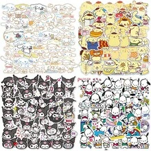 Sanrio 52PCS/ Bag Sanrio Sticker Halloween Q Version Graffiti Sticker Decoration Guitar Notebook Suitcase DIY Waterproof Cartoon Cute Pocket Book Bicycle Sticker Multiple Types Of Optional DIY Belong To Their Own Exclusive Items Wall Decor Room Decor Wall Stickers Wall Sticker Stickers Home Decor