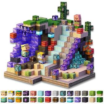 75/125 ชิ้น กระเบื้องแม่เหล็กสำหรับสร้าง, Magwonder World Construction, ของเล่นแม่เหล็กแบบเรียงซ้อน, ของขวัญ STEM Sensory, ของขวัญวันเกิดสำหรับเด็กชายและเด็กหญิง