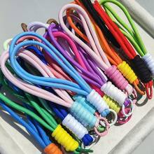 Cordão de Celular Curto na Cor de Macaron, Feito à Mão, Alça de Pulso Unissex