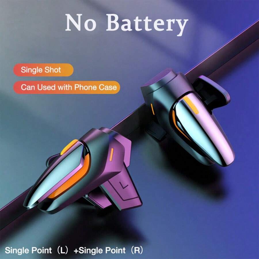 1 par de Disparadores de Juego Móvil DY01, Botones Duales Sensibles de Apuntar y Disparar, Larga Vida Útil, Compatible con Todos los Teléfonos Inteligentes (Baterías No Incluidas)