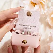 Custom Leather Ring Box Personalized Dog Ring Bearer Wedding Ring Box For Dog Collar Pet Proposal Ring Pet Accessories Pet Ring Box Dog Gift