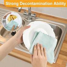 5 paños de limpieza mágicos - Sin rayas ni pelusas, toallas de microfibra reutilizables para vidrio, cocina, ventanas de automóviles, espejos y pantallas - Eliminación eficaz de manchas, huellas dactilares y limpieza de polvo